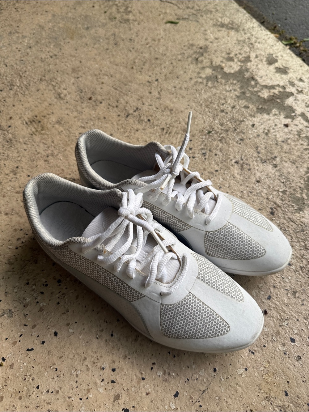 Puma White Low-Top Mesh & Suede Sneakers - Picture 5 of 5